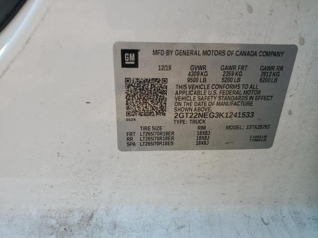 2019 GMC SIERRA K25 2GT22NEG3K1241533