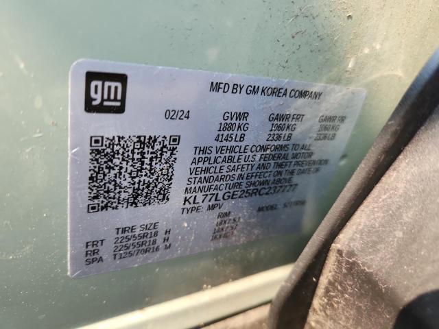 2024 CHEVROLET TRAX 1RS KL77LGE25RC237777