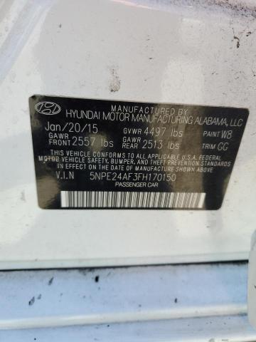 2015 HYUNDAI SONATA SE 5NPE24AF3FH170150