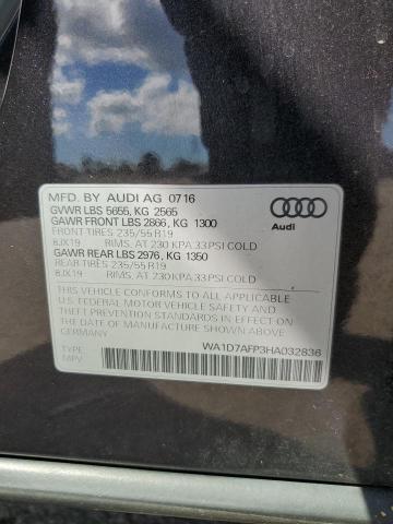2017 AUDI Q5 PREMIUM WA1D7AFP3HA032836