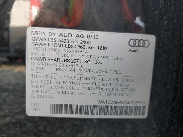 2016 AUDI Q5 PREMIUM WA1C2AFP6GA022519