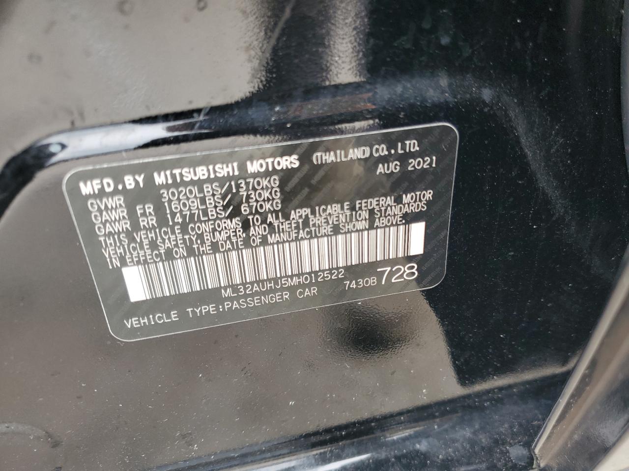 MITSUBISHI MIRAGE ES