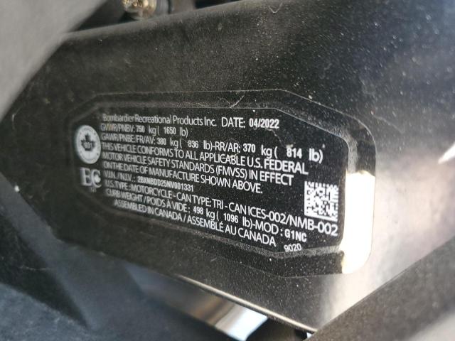 2022 CAN-AM SPYDER ROA 2BXNBDD25NV001331