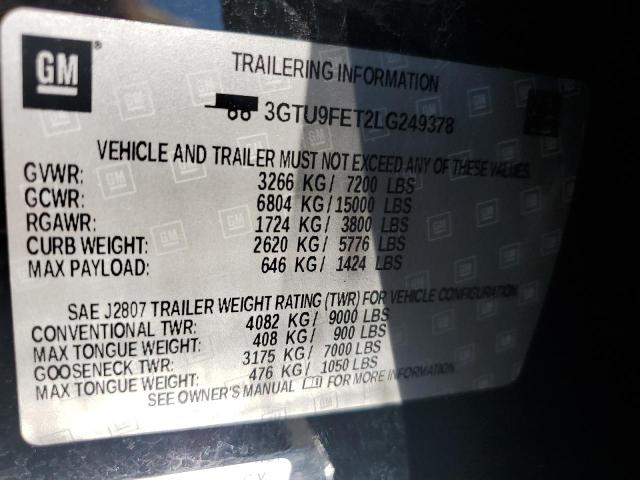 2020 GMC SIERRA K15 3GTU9FET2LG249378