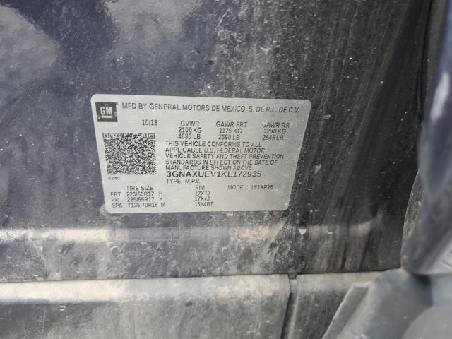 2019 CHEVROLET EQUINOX LT - 3GNAXUEV1KL172935