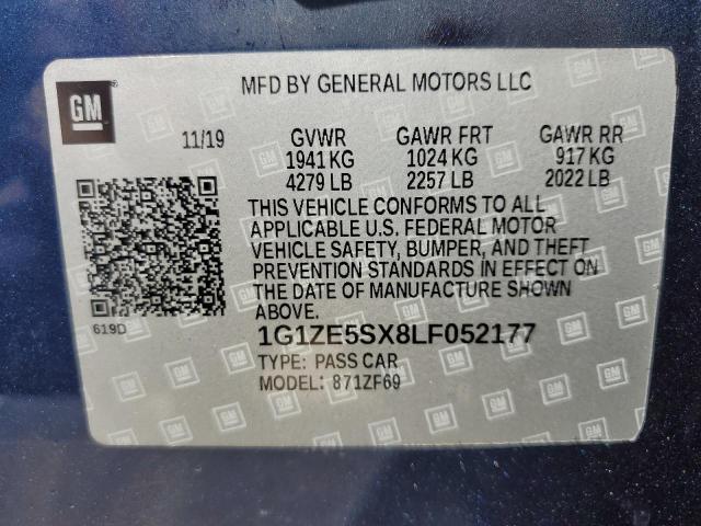 2020 CHEVROLET MALIBU PRE 1G1ZE5SX8LF052177