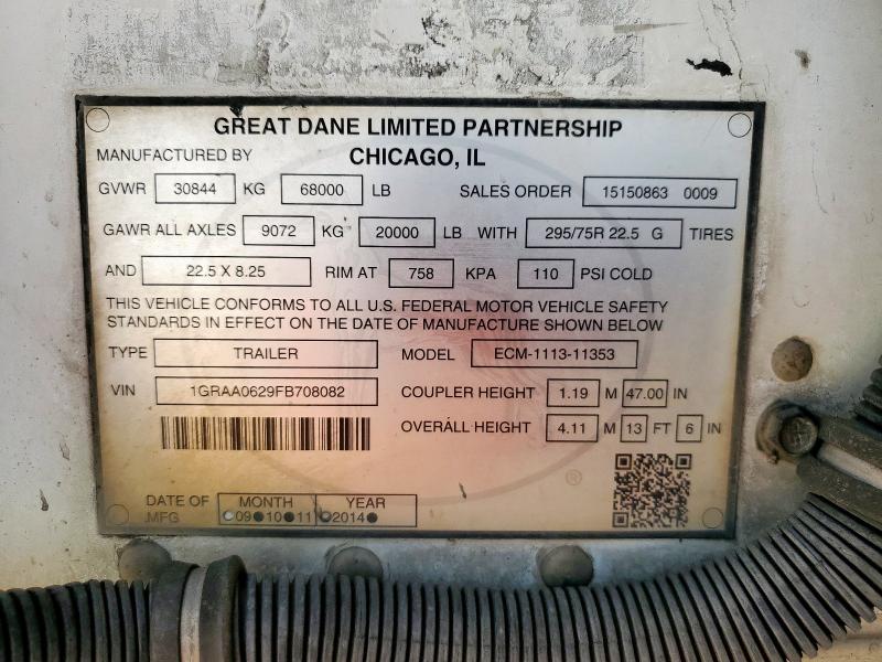 2015 GREAT DANE UNKNOWN #3261269975