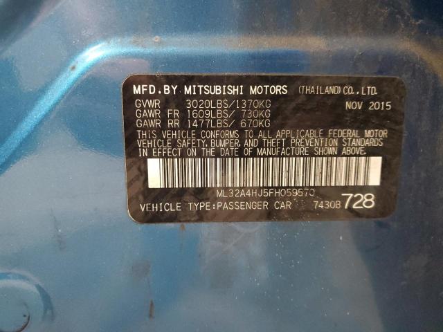 2015 MITSUBISHI MIRAGE ES ML32A4HJ5FH059570