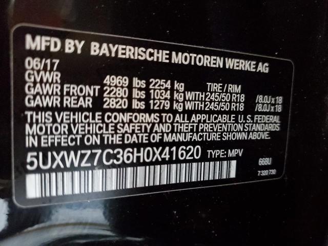 2017 BMW X3 SDRIVE28I 5UXWZ7C36H0X41620