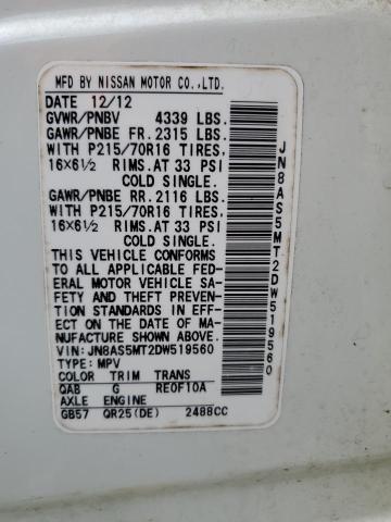 2013 NISSAN ROGUE S - JN8AS5MT2DW519560