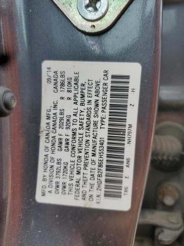 2014 HONDA CIVIC EX #3291336139