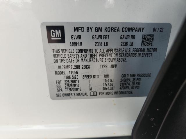 2022 CHEVROLET TRAILBLAZER LT KL79MRSL2NB128837