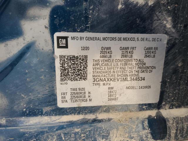 2021 CHEVROLET EQUINOX LT - 3GNAXKEV1ML344534