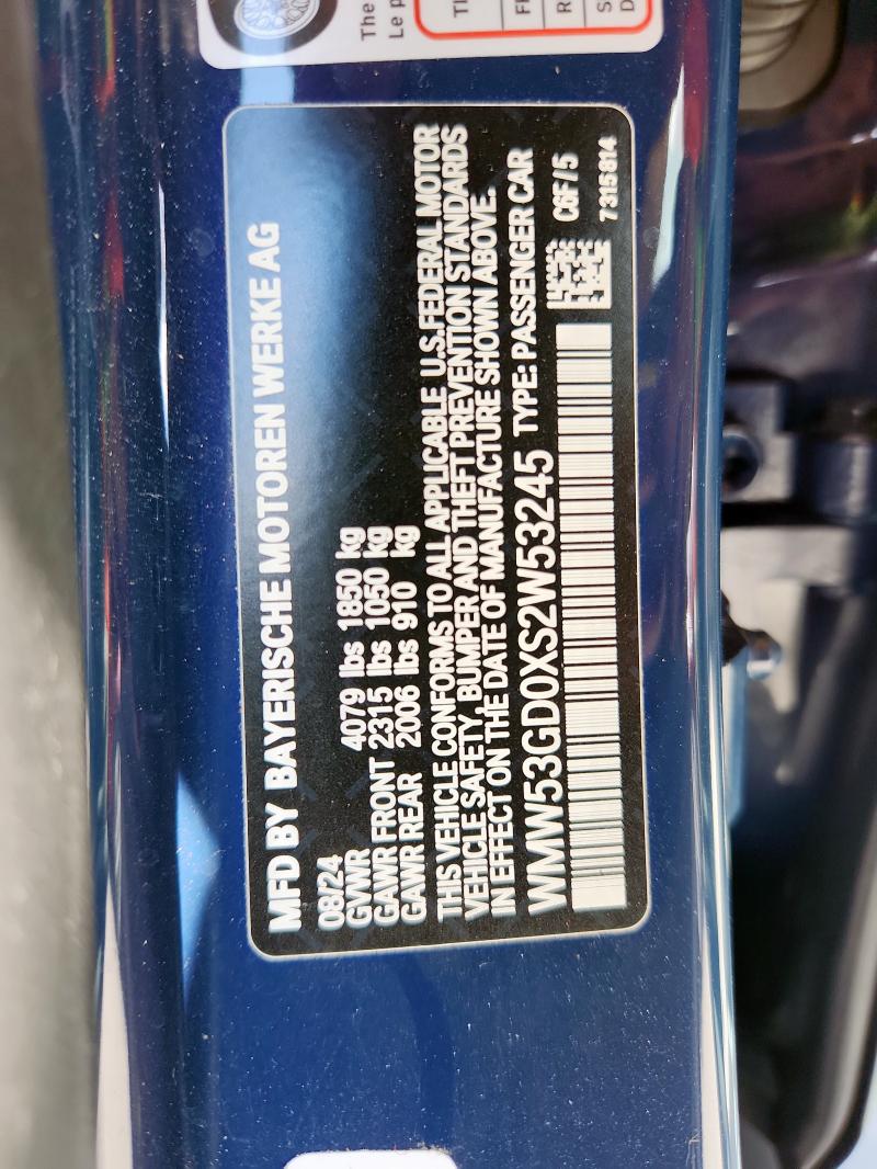2025 MINI COOPER S WMW53GD0XS2W53245