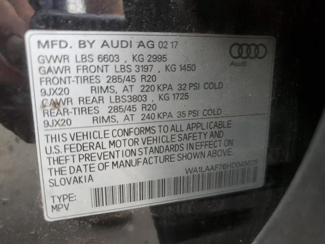 2017 AUDI Q7 PREMIUM WA1LAAF76HD045625