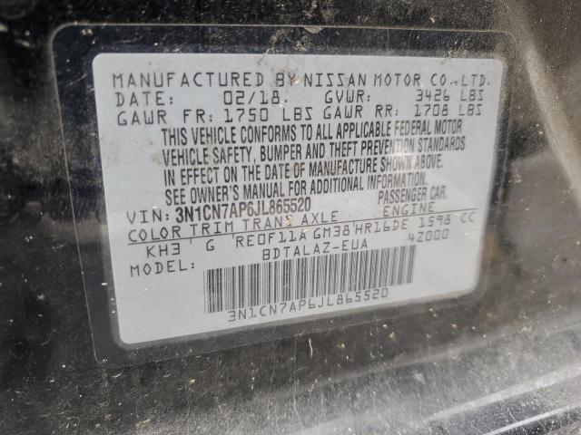 2018 NISSAN VERSA S 3N1CN7AP6JL865520