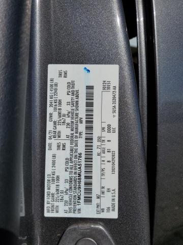 2021 FORD ESCAPE SEL 1FMCU9H68MUA51786