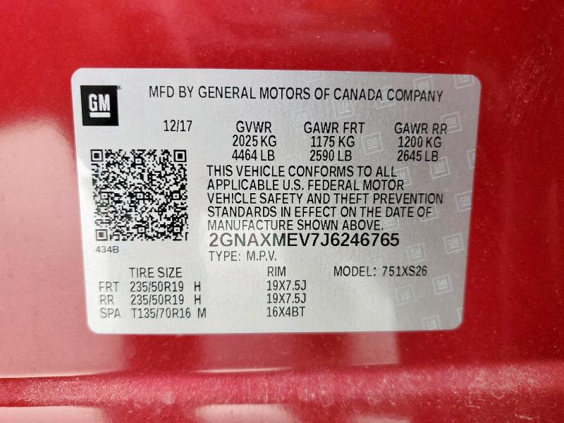 2018 CHEVROLET EQUINOX PR 2GNAXMEV7J6246765