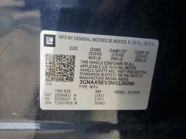 2021 CHEVROLET EQUINOX LS 3GNAXSEV3MS126066