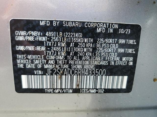 2024 SUBARU FORESTER PREMIUM JF2SKADC6RH433500