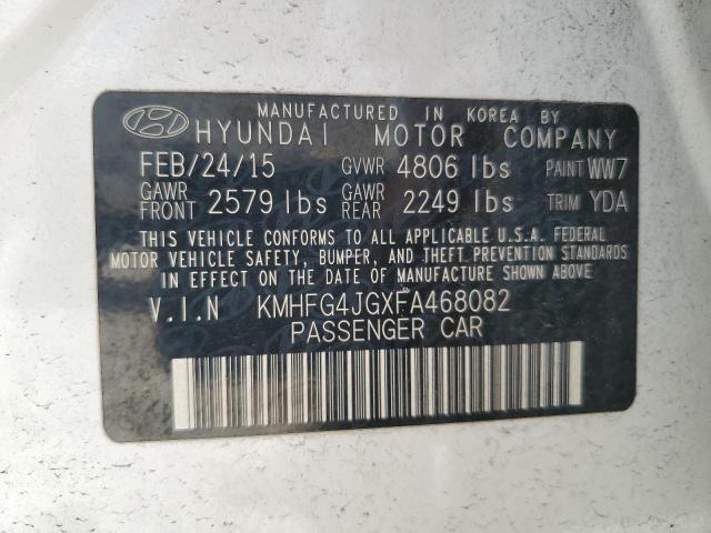 2015 HYUNDAI AZERA KMHFG4JGXFA468082