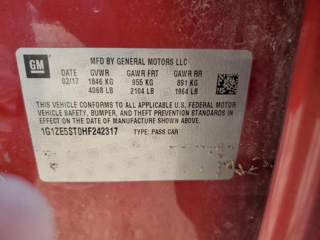 2017 CHEVROLET MALIBU LT - 1G1ZE5ST0HF242317