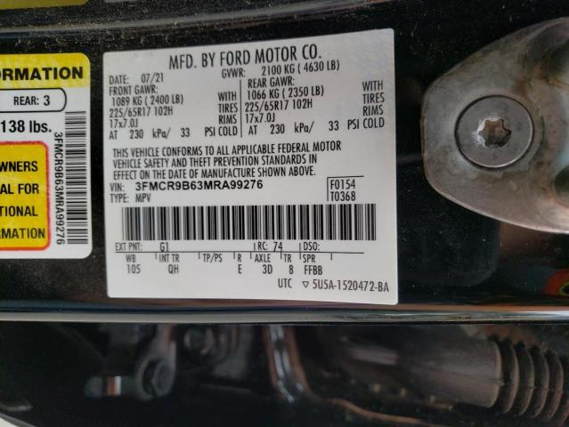 2021 FORD BRONCO SPO 3FMCR9B63MRA99276