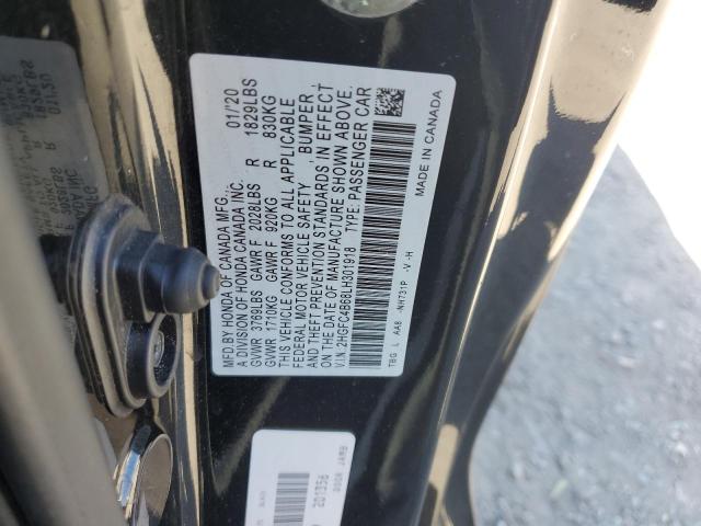 2020 HONDA CIVIC LX 2HGFC4B68LH301918