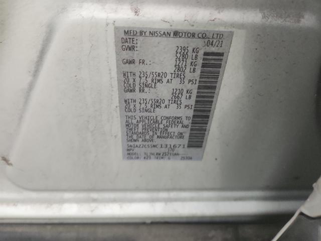 2021 NISSAN MURANO SL 5N1AZ2CS5MC131671