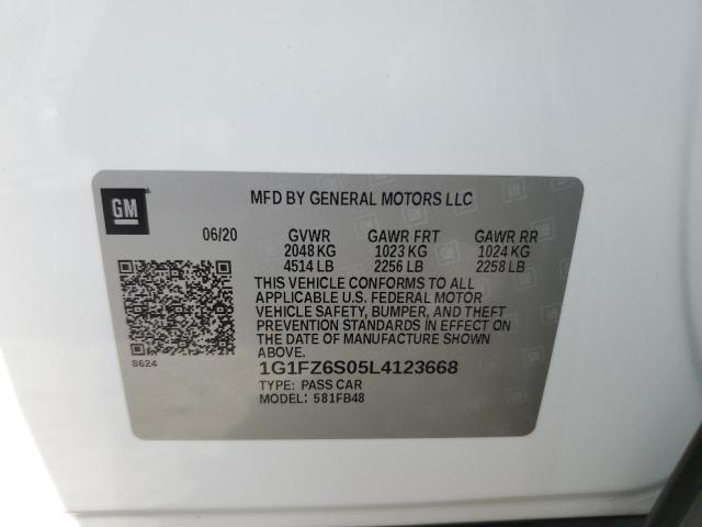 2020 CHEVROLET BOLT EV PREMIER 1G1FZ6S05L4123668