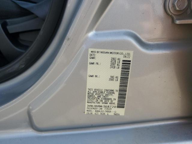 2022 NISSAN ALTIMA S 1N4BL4BV8NN368720
