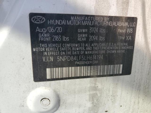2020 HYUNDAI ELANTRA SE 5NPD84LF5LH614194