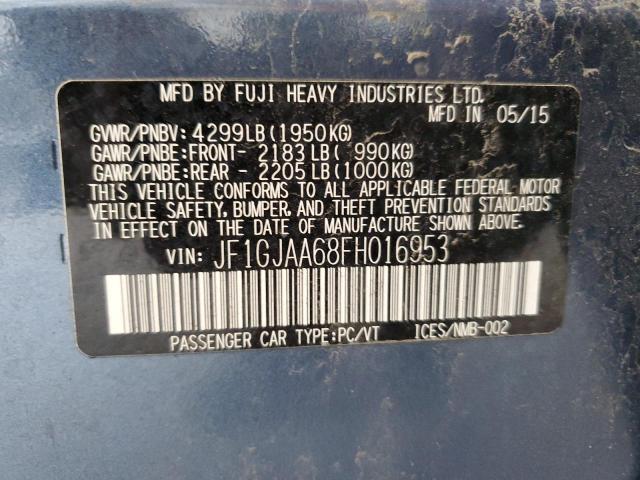 2015 SUBARU IMPREZA JF1GJAA68FH016953