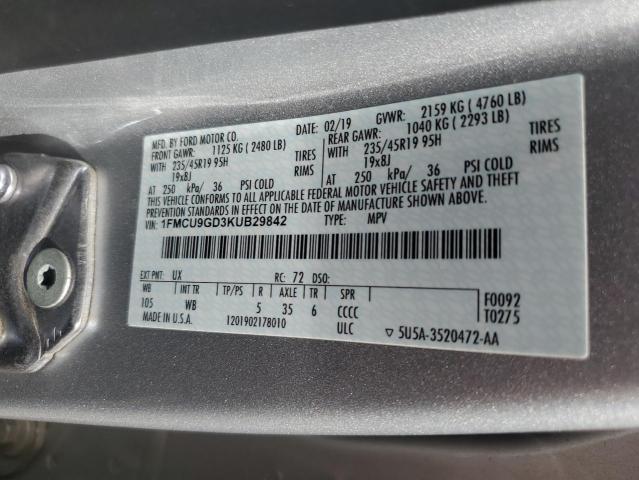 2019 FORD ESCAPE SE #3296479633