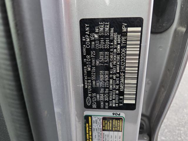 2017 HYUNDAI SANTA FE S KM8SM4HF1HU232006