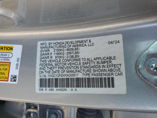 2024 HONDA ACCORD HYB 1HGCY2F6XRA055917