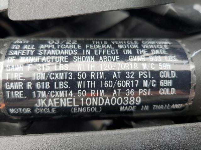 2022 KAWASAKI EN650 L JKAENEL10NDA00389