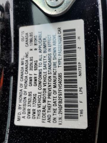 2015 HONDA CIVIC EXL 2HGFB2F97FH540585