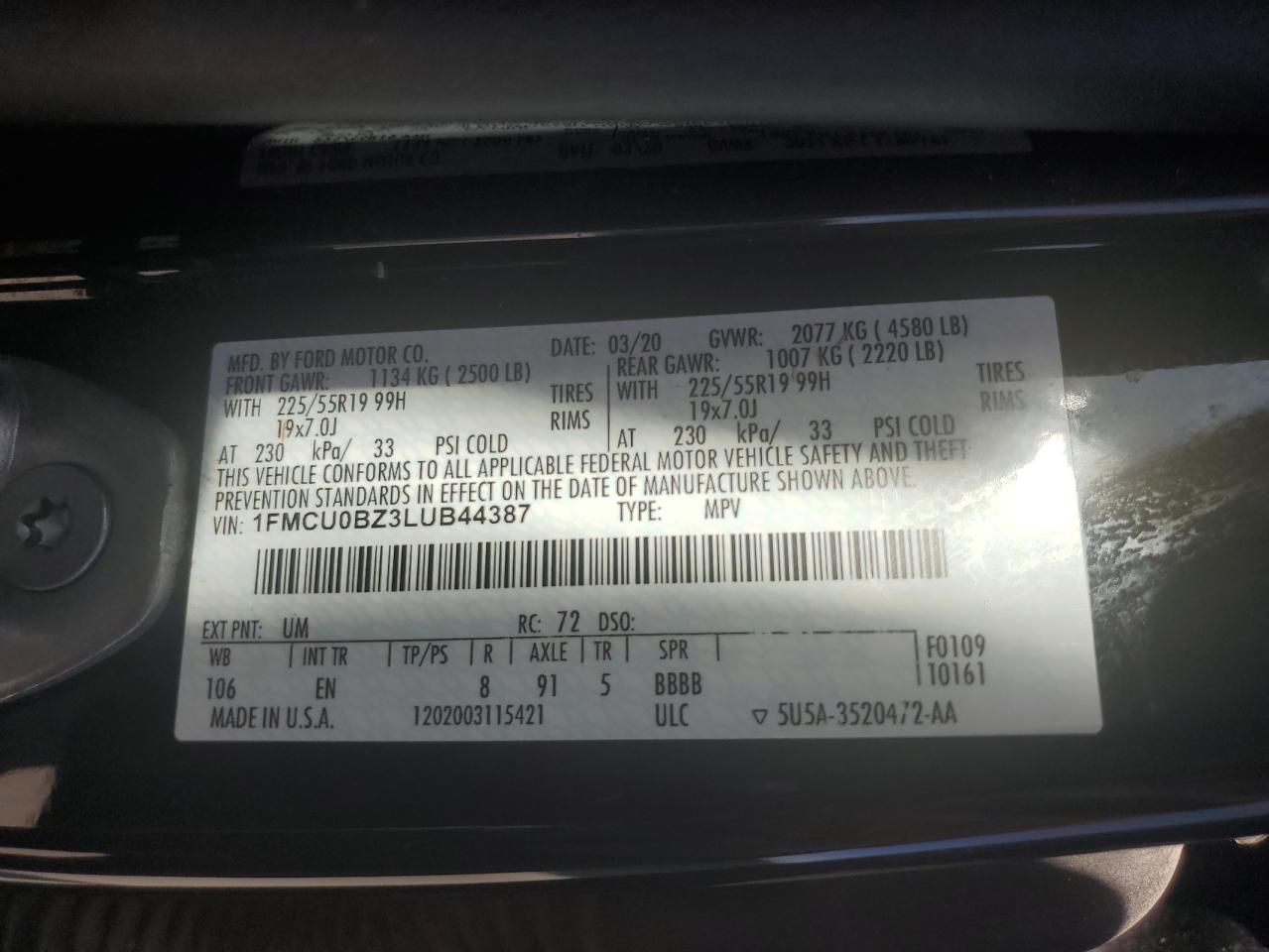 FORD ESCAPE SE SPORT