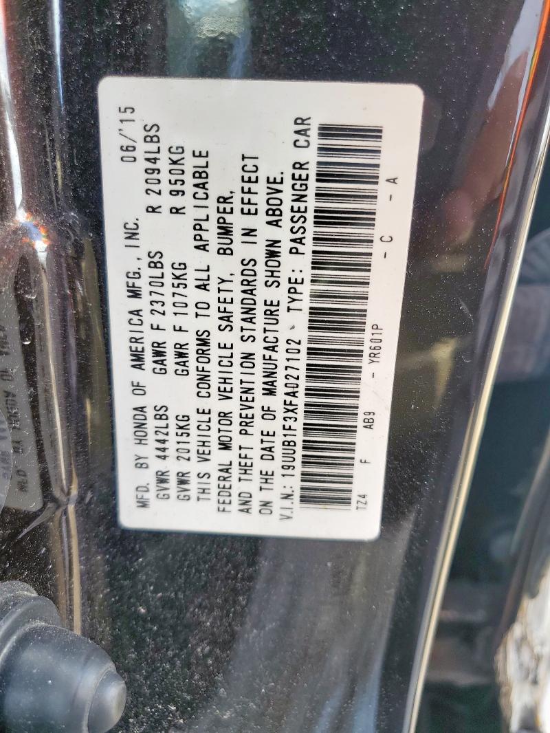 2015 ACURA TLX 19UUB1F3XFA027102