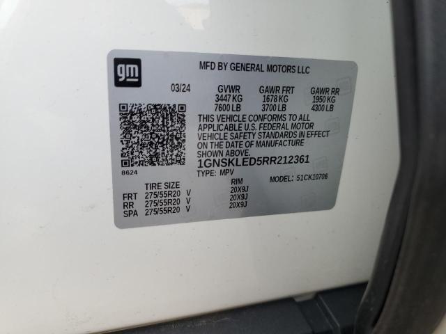 2024 CHEVROLET TAHOE K1500 1GNSKLED5RR212361