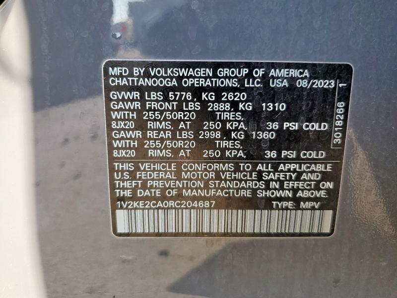 2024 VOLKSWAGEN ATLAS CROS 1V2KE2CA0RC204687