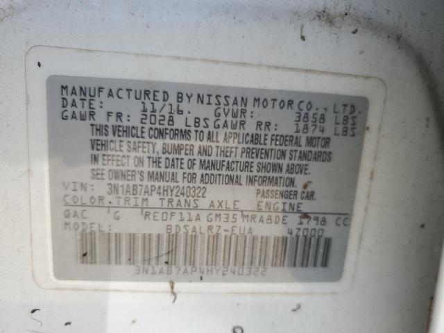 2017 NISSAN SENTRA - 3N1AB7AP4HY240322