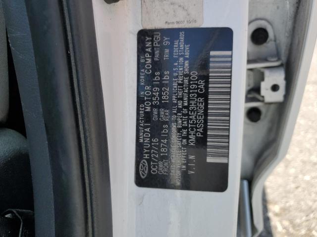 2017 HYUNDAI ACCENT SE KMHCT5AE3HU319100