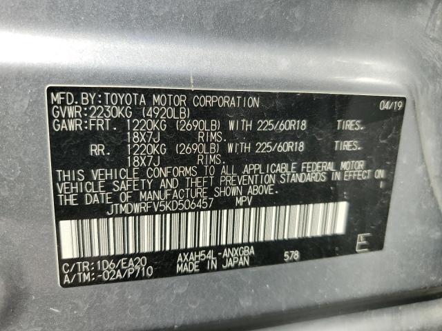 2019 TOYOTA RAV4 LIMIT JTMDWRFV5KD506457