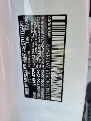 2020 MERCEDES-BENZ GLB 250 - W1N4M4GB0LW034549