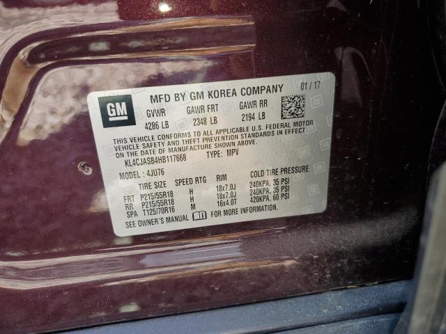 2017 BUICK ENCORE PRE KL4CJASB4HB117668