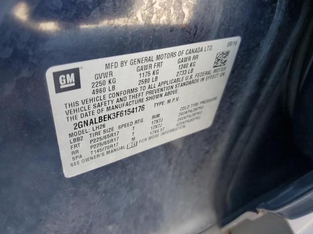 2015 CHEVROLET EQUINOX LT 2GNALBEK3F6154176