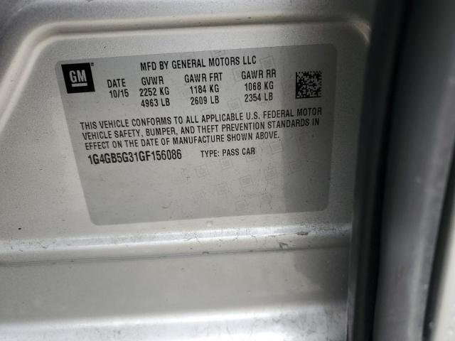 2016 BUICK LACROSSE - 1G4GB5G31GF156086