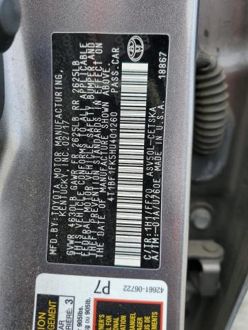2017 TOYOTA CAMRY LE 4T1BF1FK5HU401260